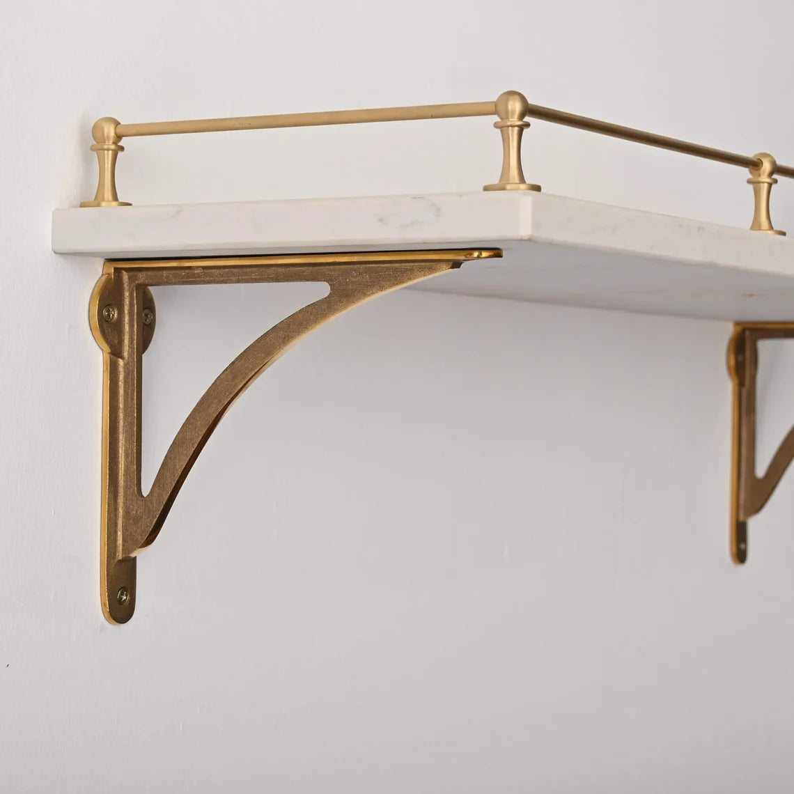 Klassische Messing Galerieschiene | Gebürstetes Satin-Messing