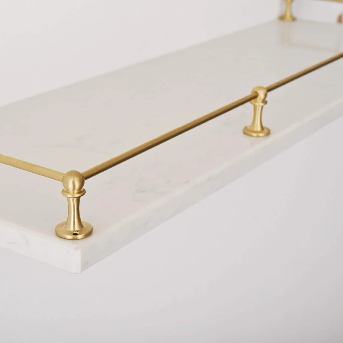 Klassische Messing Galerieschiene | Gebürstetes Satin-Messing